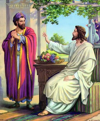 Luke19-1 Jesus at Home of Zacchaeus